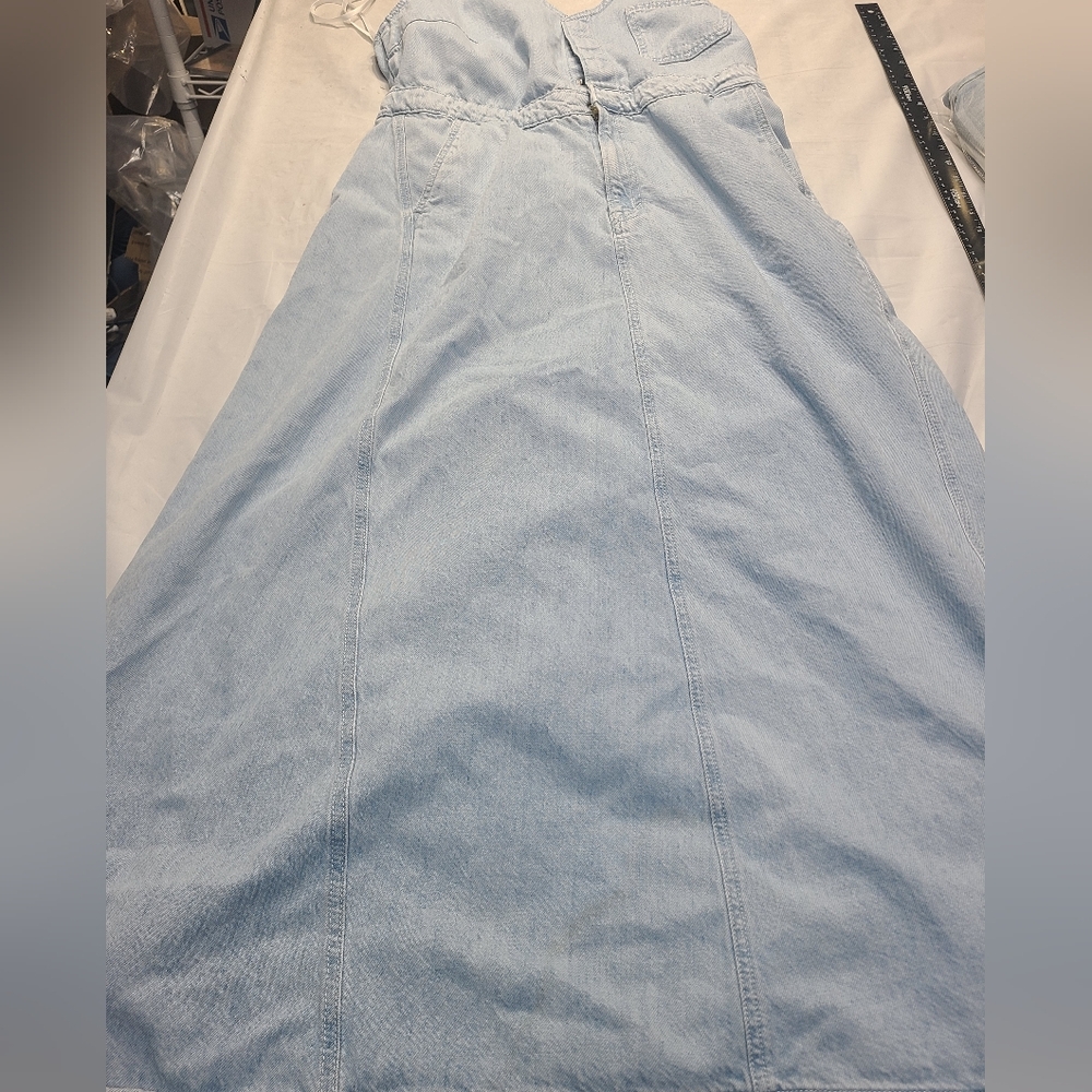 Women's Halter Neck Denim Maxi Dress - Universal Thread Blue Size 16 - Picture 2 of 5